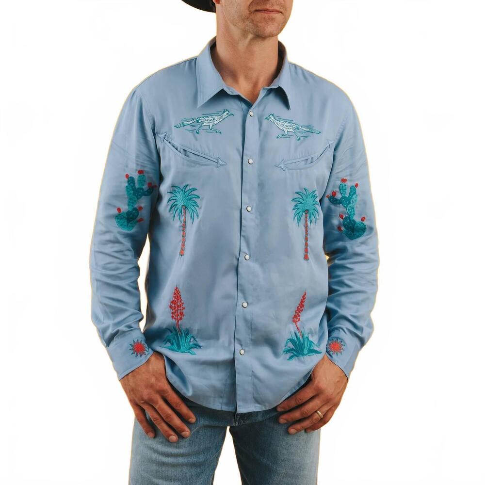 NEW SENDERO PROVISIONS CO. embroidered pearl snap button up long sleeve in ranch